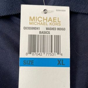 MICHAEL KORS fashion stretch shirt in the color indigo blue